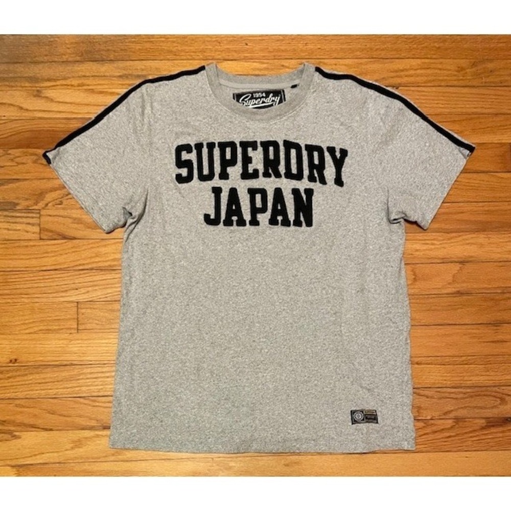 SUPERDRY  SUPER DRY JAPAN Heather Gray T-Shirt L Large